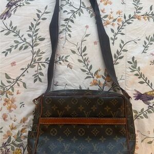 LV Brown Monogram Shoulder Bag FLAWED